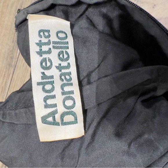 Vintage 80s-90s Andretta Donatello 100% Silk Fully Beaded Black Gown Dress Small - Picture 13 of 16